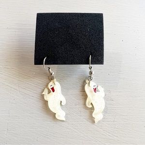 Vintage Acrylic Ghost Halloween‎ Earrings